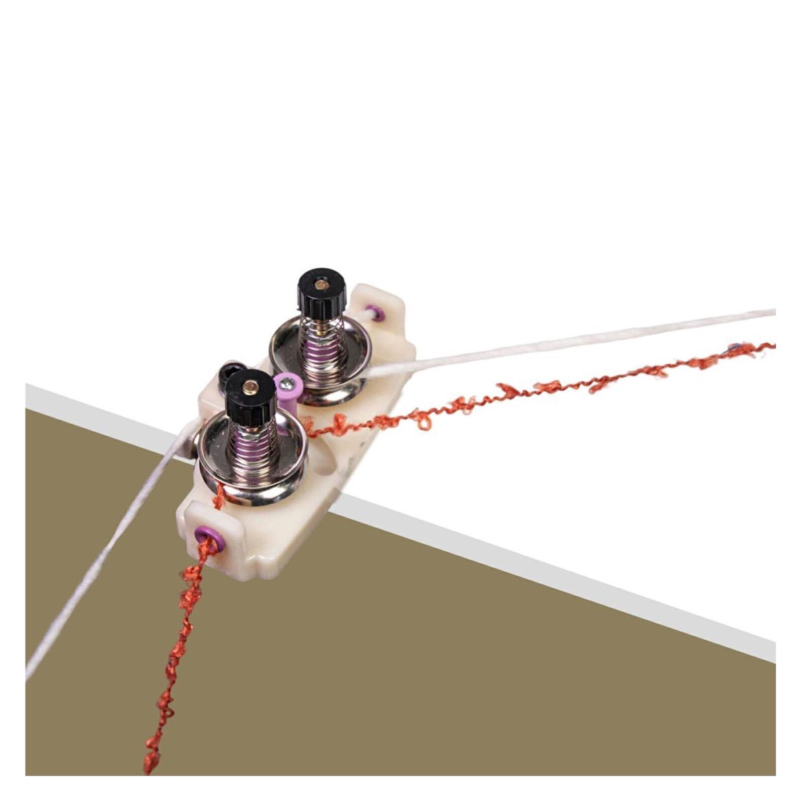 Double Ended Twist Winder Handheld Sewing Machine with A Desk Clamp Versatile Loom Tensioner Machine ,Efficiently Make Yarn Cake