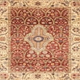 thumbnail image 1 of Ahgly Tapis d'Intérieur Carré Abstrait Rouge, 6 Pieds Carré, 1 of 6