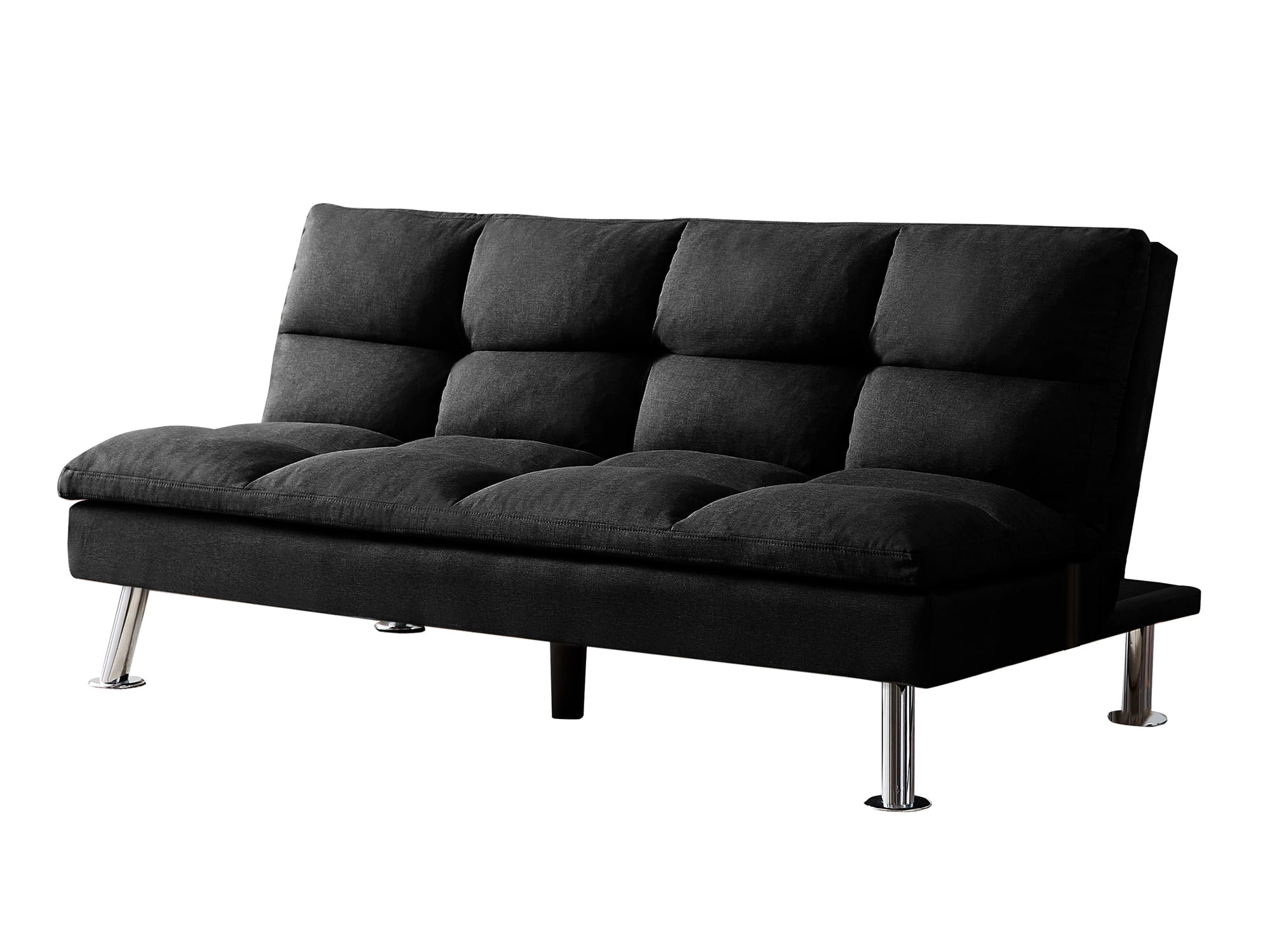 Shunda K Relax Lounge Futon Sofa Bed Sleeper Black Walmart Com Walmart Com