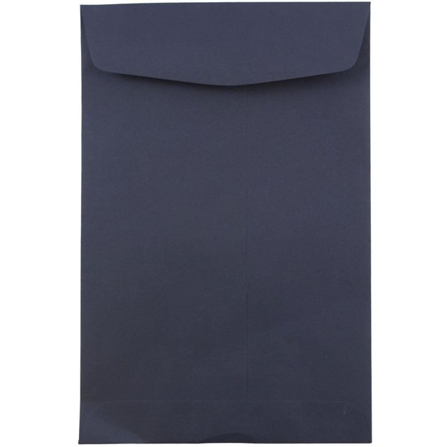 JAM PAPER Sobres premium de catálogo de extremo abierto de 6 x 9 - Azul marino - Paquete de 50