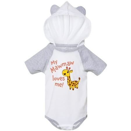 

Inktastic My Mawmaw Loves me- cute giraffe Gift Baby Boy or Baby Girl Bodysuit