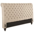 thumbnail image 3 of Bowery Hill Fabric Sand Beige Sleigh Bed King Tufted 85"W x 100"D Unassembled, 3 of 4