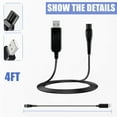 thumbnail image 2 of FITE ON 15v 4ft USB Power Charging Charger Cable Cord Lead Replacement for Razor QS6160 QT4014/16, 2 of 5