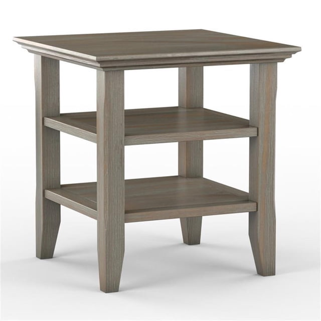 Trent Home Table d'Appoint Carré de Style Transitionnel en Bois de 19 Po, Gris