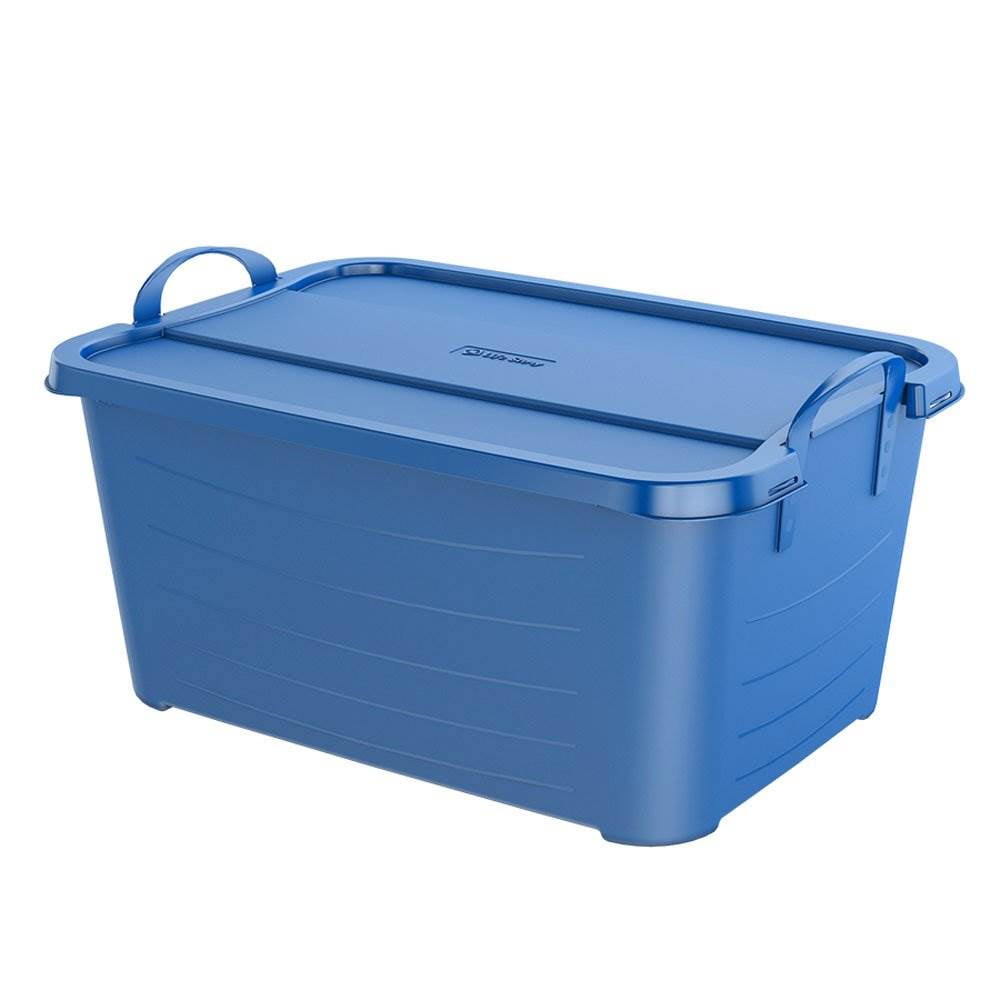  LOYALHEARTDY 8.6 Quart Storage Bins with Lid, 10Pcs Plastic  Storage Containers, Flat Small Stackable Storage Bins Drawer Organizers  Underbed Storage Baskets(Blue) : Office Products