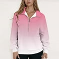 thumbnail image 4 of Women’s Long Sleeve Half Zip Hoodie Pullover Casual Loose Fit Sweatshirt for Everyday Wear, 4 of 5