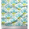 thumbnail image 1 of Soimoi Poly Georgette Fabric Leaves,Floral & Scale Geometric Fabric Prints By Yard 52 Inch Wide, 1 of 1