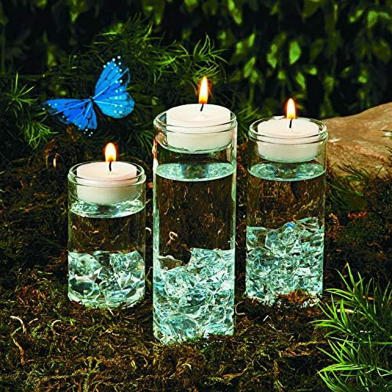 Modern Glass Cylinder Tealight Candle Holder, 3.75 x 2.5 Inches