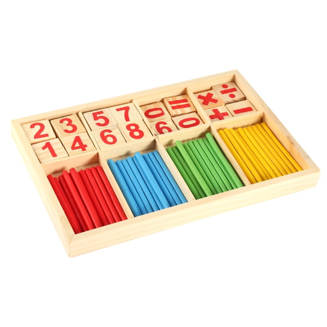 Colorido Juego De Aprendizaje De Matemáticas De Para Bebés, Bloques De Construcción Educativos Preescolares Con Palos De Contar, Juguete De Desarrollo De Inteligencia