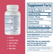NativePath Berberine HCl 500mg Capsules, Chromium Picolinate & Bitter Melon, Metabolism & Digestion Support, 60 Count