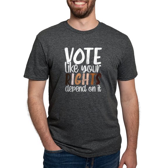 CafePress - VOTE Like Your Rights Depend On It T Shirt - Mens Tri-blend T-Shirt