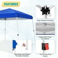 thumbnail image 7 of COOS BAY Outdoor 10'x10' sltant leg Instant Easy Setup Canopy Tent with Wheeled Bag, Portable Pop up Slant Leg Beach Canopy Folding Sports Shelter 8x8 Top 10x10 Base, Blue, 7 of 7