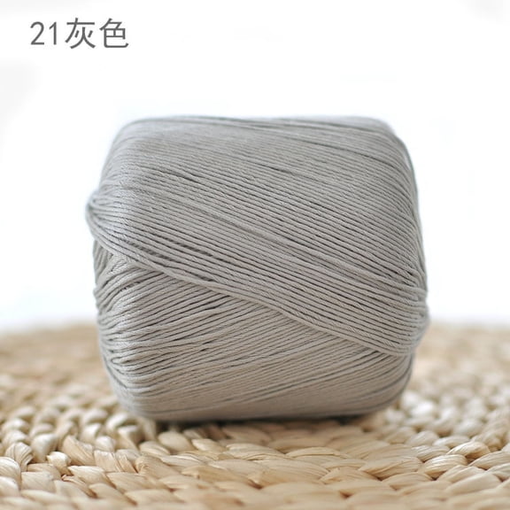 XmhyTop-A 80g Multicolor Crochet Thread Premium Cotton Thread for Detailed Handwork, Versatile Threadart Crochet Supplies,Grey