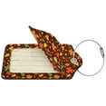 thumbnail image 2 of Disketp 1 Luggage Tag For Suitcase,Autumn Leaves Leather Baggage Tag With Stainless Steel Loop Privacy Cover For Women Men Girls, 2 of 5
