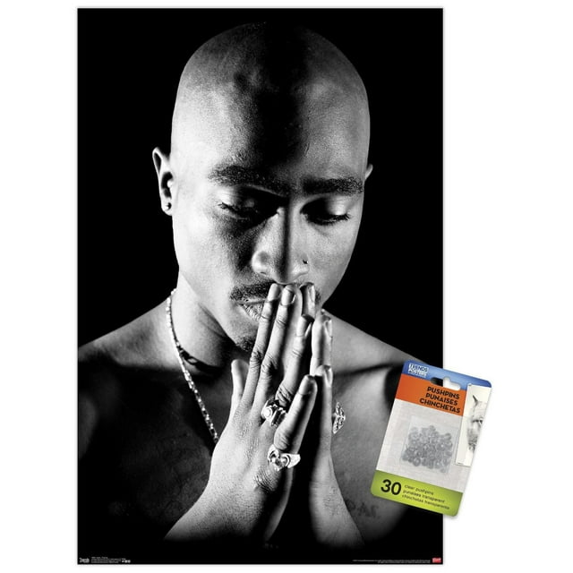 Tupac - Praying Wall Poster, 14.725" x 22.375"