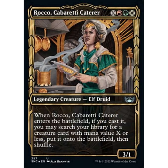 MtG Streets of New Capenna Uncommon Rocco, Cabaretti Caterer (Gilded Foil Cards) #397