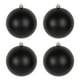 thumbnail image 2 of Juego de 4 adornos navideños negros | Bolas navideñas grandes de plástico resistente | Elegantes adornos negros para árbol, corona y guirnalda | Decoración navideña para el hogar, la oficina,, 2 of 7