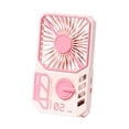 thumbnail image 4 of Ventilador portátil de mano, multifuncional, ajustable, ligero, personal, mini ventilador Rosa, 4 of 9