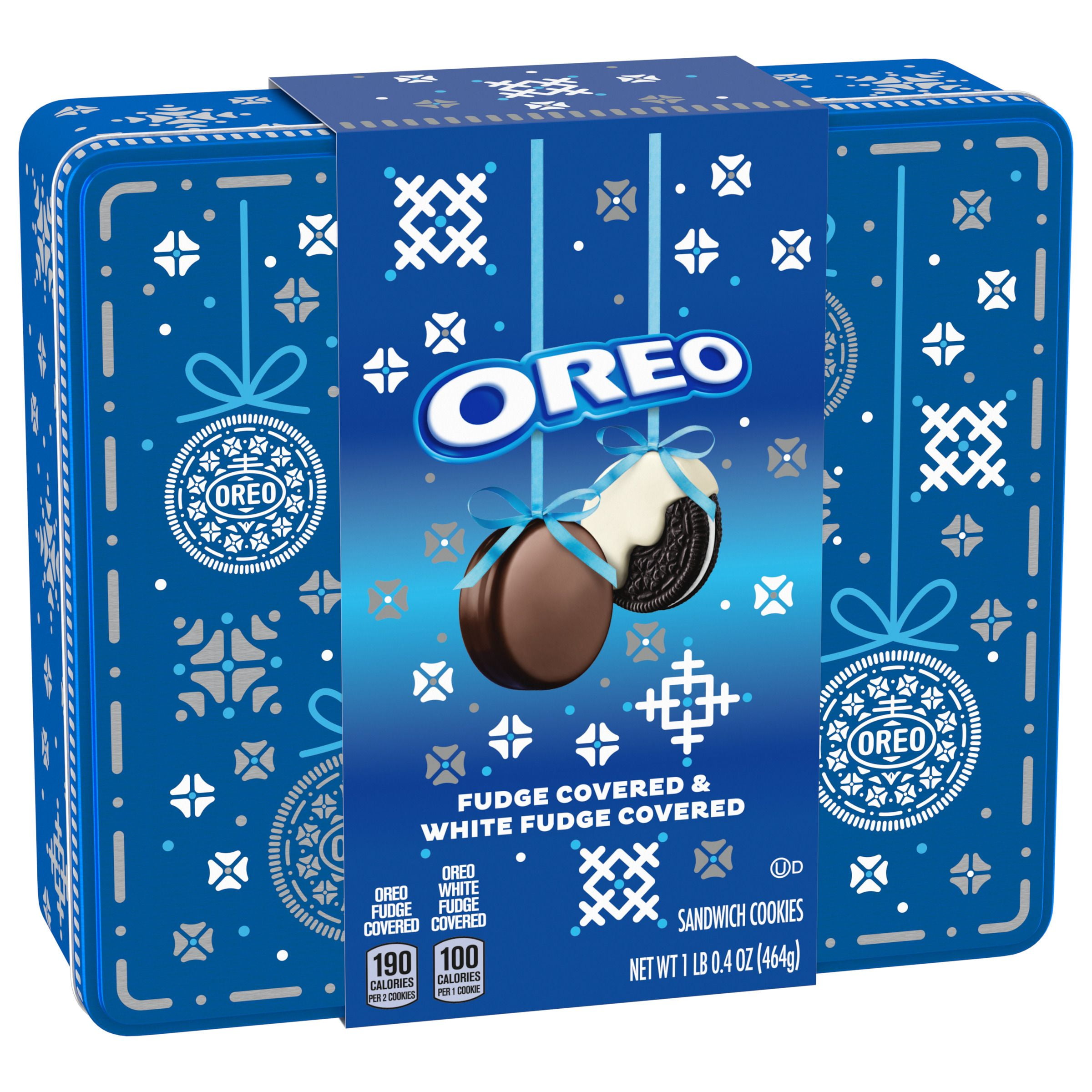 OREO Fudge and White Fudge Covered Chocolate Sandwich Holiday