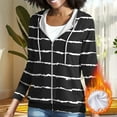 thumbnail image 5 of Womens Zip Up Sweatshirts, Women's Lightweight Zip Up Hoodie – Long Sleeve Thin Casual Striped Printed Hooded Jacket with Pockets S-3XL, 5 of 8