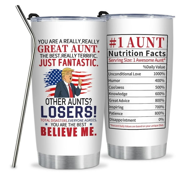 Gifts for Aunt from Nephew,Funny Aunt Gifts for Birthday from Niece , 20oz Aunt Tumbler Aunt Gifts, Unique Aunt Presents Gifts Ideas for Aunt on Birthday Christmas
