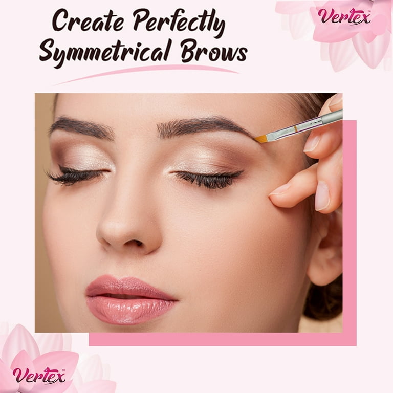 Vertex Beauty Eyebrow Brush Kit Thin Angled Makeup Brush Eye Brow Concealer  Contour Brush to Shape Conceal Eyes Duo Spoolie Brushes Firm for Filling