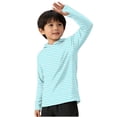 thumbnail image 2 of WPPGONE Toddler Boys UV Performance Shirt Hooded Long Sleeve Thumbhole Sun Hoodie Classic Striped Print Lightweight Breathable Active Rash Guard Fishing Camping Outdoor Wear Top Clothes, 2 of 6