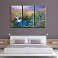 thumbnail image 4 of TISHIRON 3PCS Framed Canvas Wall Art Set,60"x40" Palouse Falls State Park at Sunset Canvas Art Decor, 4 of 7