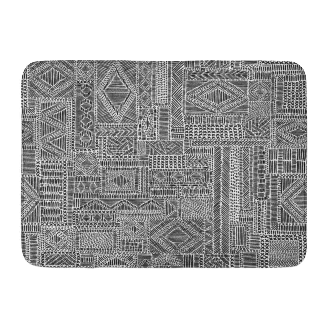 GODPOK Bohemian Geometric Embroidered Black and White Complex in The