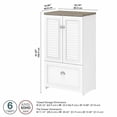 thumbnail image 3 of Pemberly Row Storage Cabinet with File Drawer in White & Gray - Engineered Wood, 3 of 7