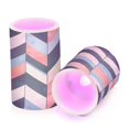 thumbnail image 7 of Yayeee Flameless Candles with Remote Flickering Battery Operated Multi Color Changing, Pink Geometric, 7 of 7
