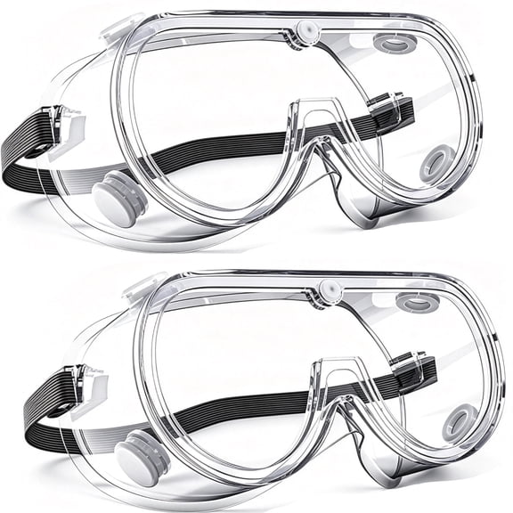 Safety Goggles Over Glasses, Chemistry Goggles for Onion Cutting, Lab Work, Chemical Safety, Adjustable Strap, Lightweight and Scratch Resistant Lens