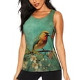 thumbnail image 1 of Fotbe Retro Birds Blusas Sin Mangas para Mujer – Estilo Casual, Corte Suelto, Slim-Fit, Cuello Redondo Deportivo, Tops de Verano para Gimnasio y Yoga-Large, 1 of 7
