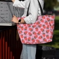thumbnail image 4 of Wukai Strawberry Print Zipper Bag,large Beach Tote Bag,Waterproof Sandproof Bag,Grocery and Picnic Tote Travel Bag, 4 of 5