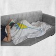 thumbnail image 6 of Champagne Soft Flannel Fleece Throw Blanket, Toasting Cheers Glasses Having Fun Special Occasion Night Concept, Cozy Plush for Indoor and Outdoor Use, 50" x 60", Pale Blue Yellow, by Ambesonne, 6 of 6