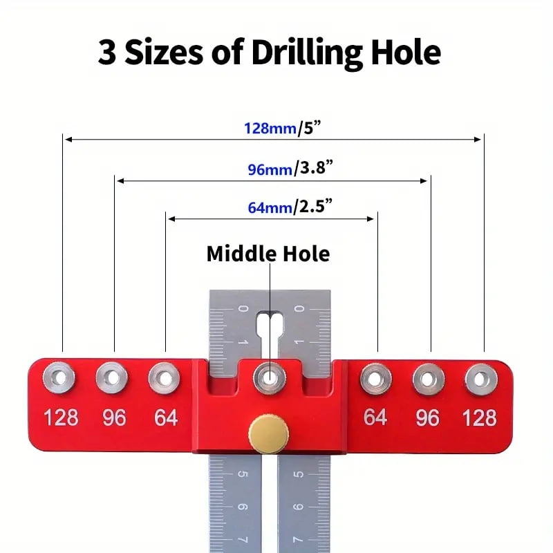 Woodworking Drill Punch Locator Jig Hole Punch Tool For Handles And Pulls Hole Drill Guide Cabinet Handle Knob Template Locator