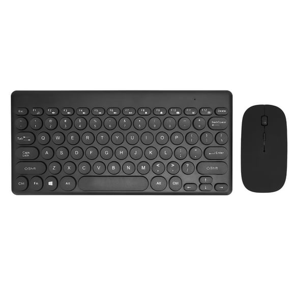 Juego de teclado y ratón inalámbrico 2,4G, 78 teclas, teclado de 4 teclas, botones de ratón, mini suministros de computadora para oficina, color negro