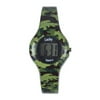 Kids Water-Resistant LCD Watch, Green Camouflage
