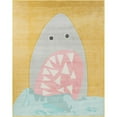 thumbnail image 2 of Unique Loom Whimsy Kids Collection Area Rug - Sharks (7' 10" x 10' Rectangle Yellow/Gray), 2 of 9