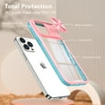 thumbnail image 7 of Allytechgroup Clear Case for Apple iPhone 11, with Tempered Glass Screen Protector & Lens Protector Anti-Yellow Shockproof Rugged Hybrid Phone Case for iPhone 11, Pink, 7 of 7