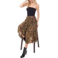 thumbnail image 5 of MixMatchy Women's Summer Floral Print Elastic High Waist Flared Long Skirt, 5 of 6