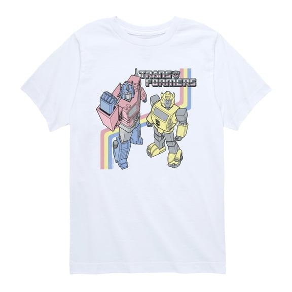 Transformers - Pastel Optimus and Bumble Bee - Youth Boys Short Sleeve Graphic T-Shirt