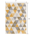 thumbnail image 3 of 2â€™ x 8â€™ Yellow Triangular Lattice Runner Rug, 3 of 8