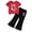 H03-L, variant on HCNTES Children Casual 2 Piece Outfit Short Sleeve Tee Elastic Pants Little Girl Dailywear School Spring Summer Kids 4T 5T 6T(H03-E,2-3 Years)