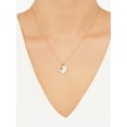 thumbnail image 5 of Brilliance Fine Jewelry 10K Yellow and Pink Gold Flower Heart Disk on Gold Filled Necklace,18", 5 of 5