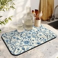 thumbnail image 3 of Washable Rubber Colorful Floral Dish Drying Mats for Kitchen Counter Home Large Coffee Bar Pad Accessories and Decor for Utensils Stemware 19.5''x12'', 3 of 7
