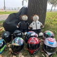 thumbnail image 2 of Muñeca de caja de cola de motocicleta, osito de peluche, BMW, modelo de casco pequeño de rally, 2 of 5