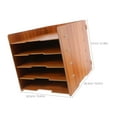 thumbnail image 2 of HONMEET Wooden MultiLayer File Organizer for Document Organizing Brown Desk Office Supply Stable and Stylish 6.5 x 4.3 x 9.8 inches, 2 of 6