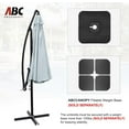 thumbnail image 7 of ABCCANOPY 10 FT Cantilever Offset Hanging Patio Umbrella With Scalloped Edge for Garden, Backyard, Pool and Beach,12+ Colors(Light Gray), 7 of 7