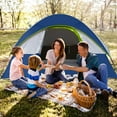 UNP Camping Tent 4 Person, Waterproof Windproof Tent with Rainfly Easy